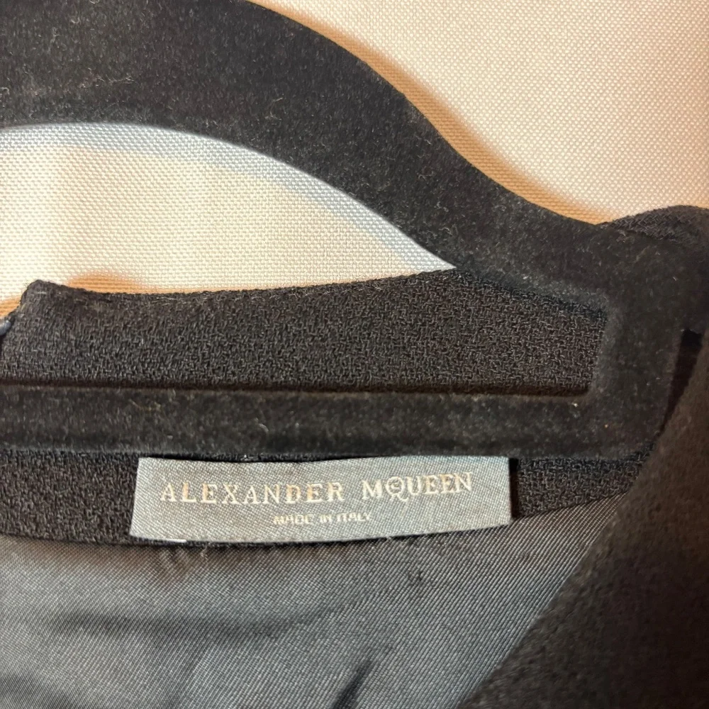 Alexander McQueen Black Mini Dress Embellished Long sleeves Size 6 - Picture 8 of 8